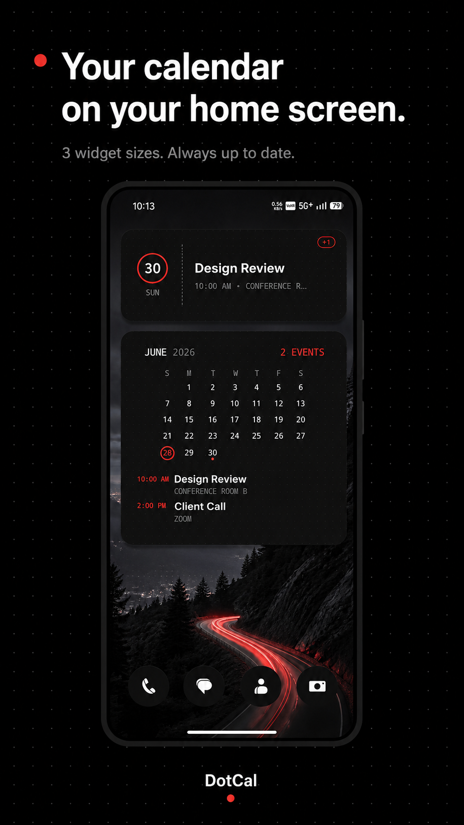 DotCal Home Screen Widgets